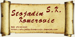 Stojadin Komerović vizit kartica